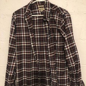 Haggar Plaid Button Down Long Sleeve Men’s Shirt
